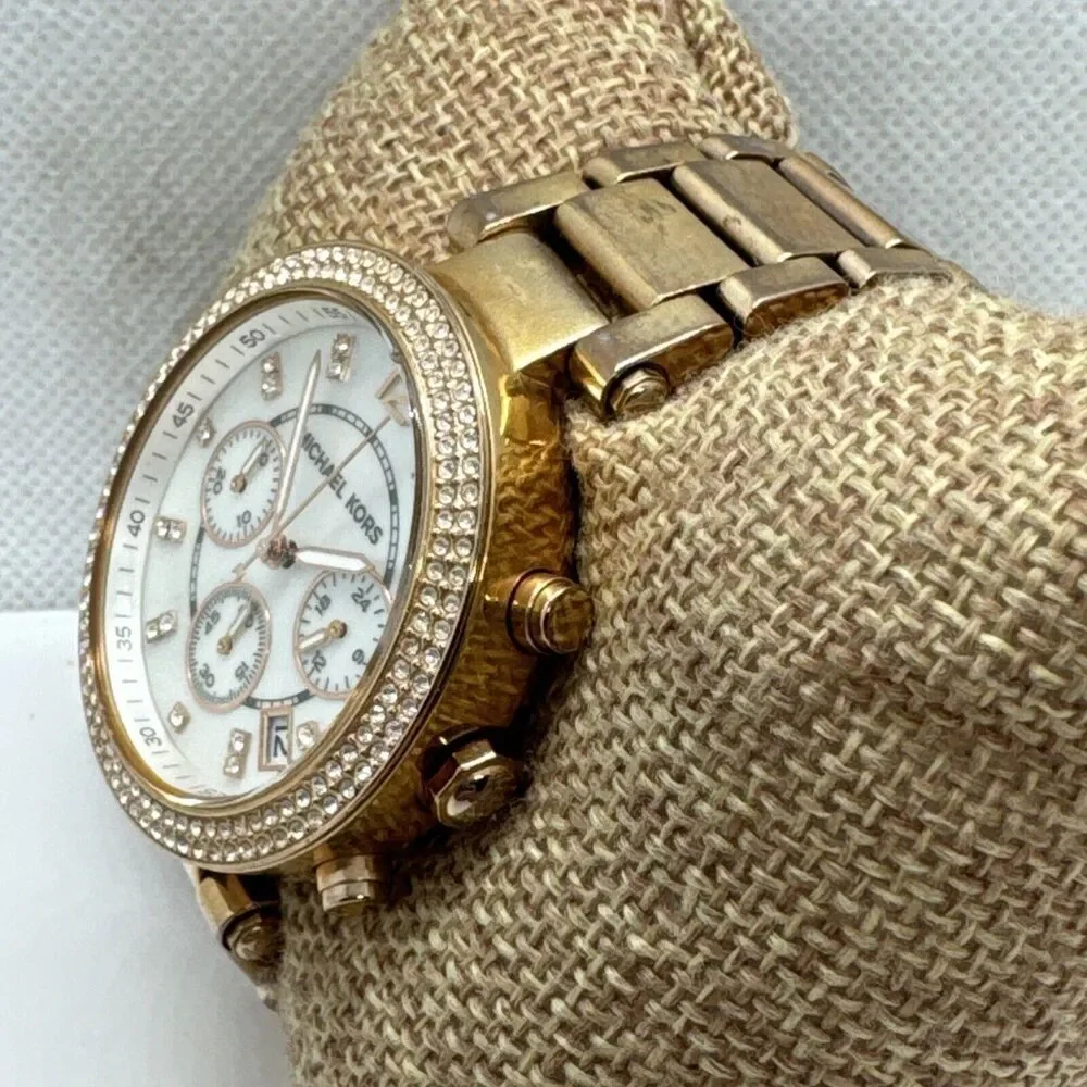 Michael Kors Parker MK5491 Women's Gold Stainless Steel Analog Dial Watch JNA595